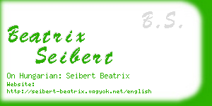 beatrix seibert business card